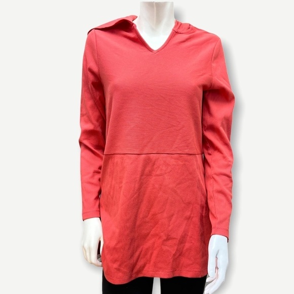 DENIM‎ & Co. Ribbed V-Neck Long- Sleeve Tunic with - Picture 2 of 6